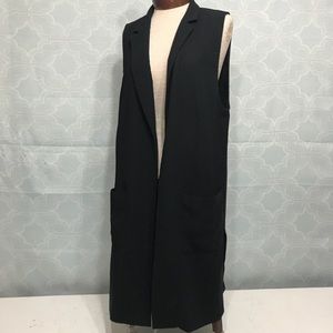 Alfani Long Black Vest